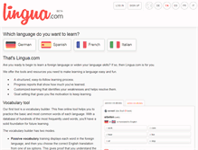 Tablet Screenshot of lingua.com
